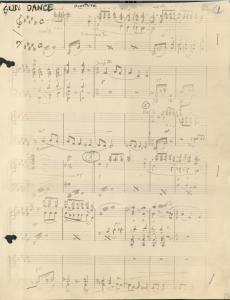 Handwritten sheet music for "Sun Dance" overture
